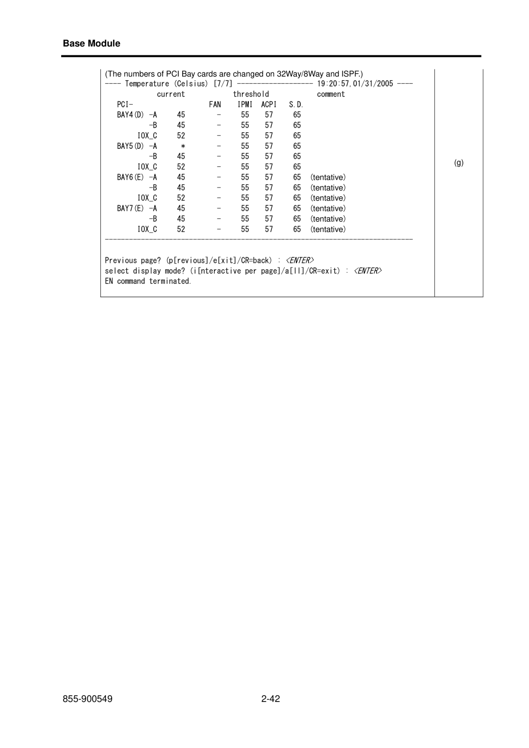 NEC NX7700i, 5020M-16 operation manual PCI FAN Ipmi Acpi 