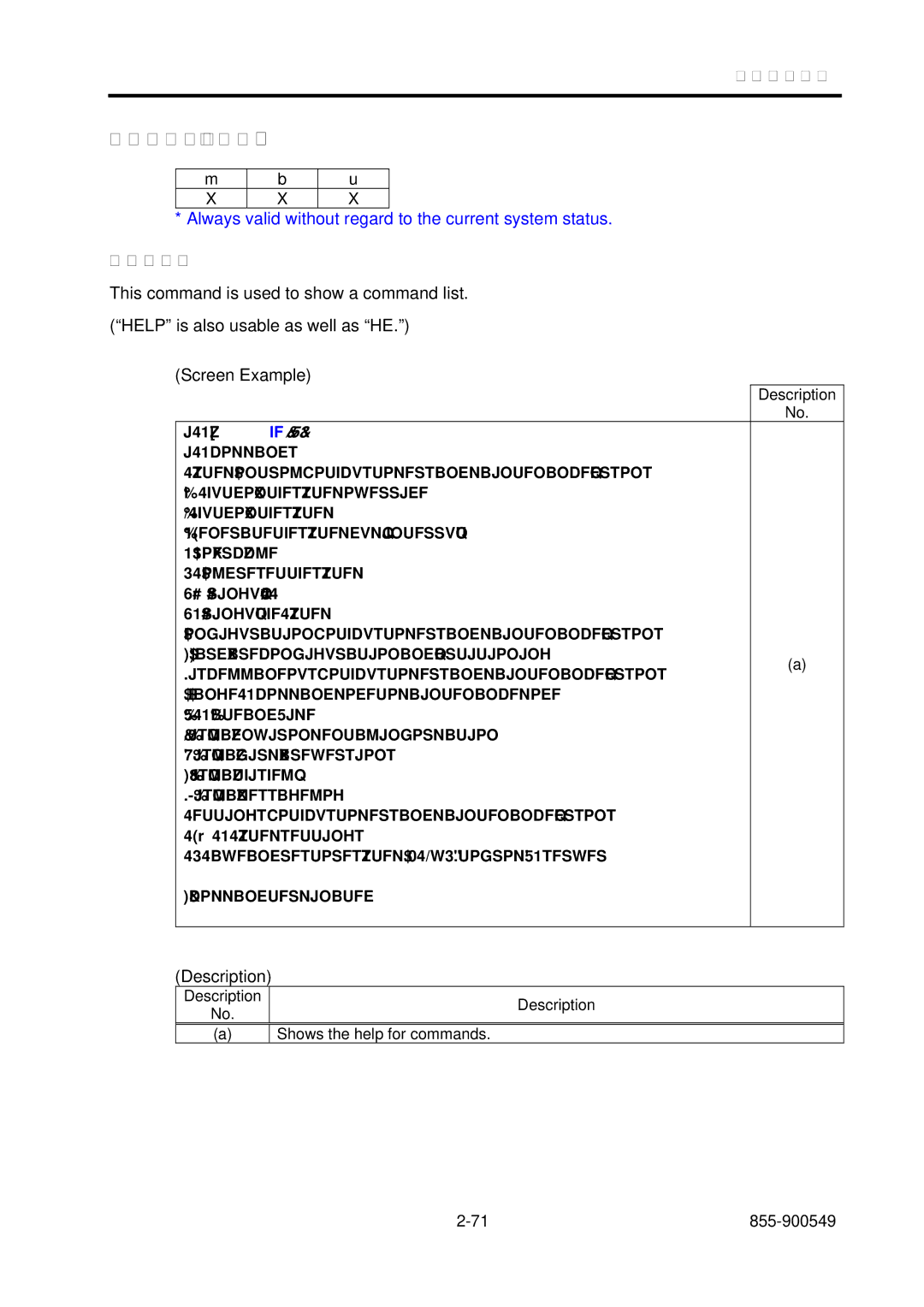 NEC 5020M-16, NX7700i operation manual HE Help 