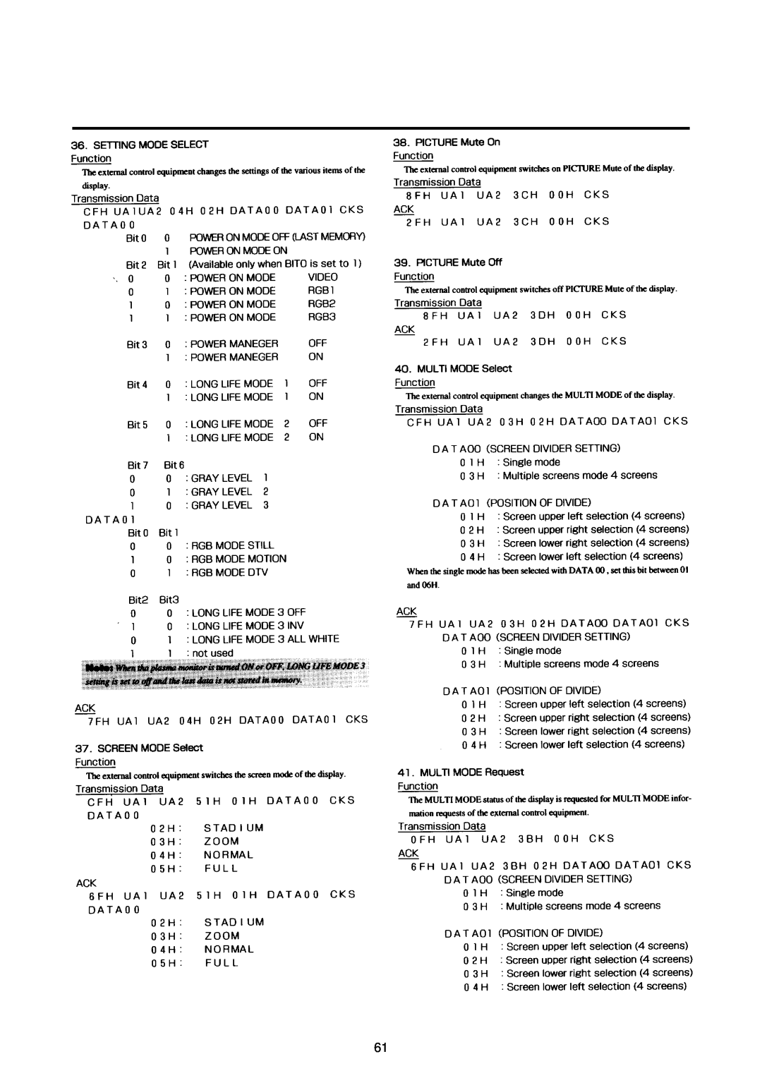 NEC 42PD2, 50PD1, 50PD1, 42PD2 user manual 
