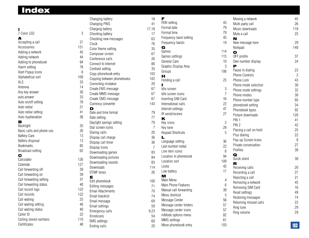 NEC 515 owner manual Index, Color LED 