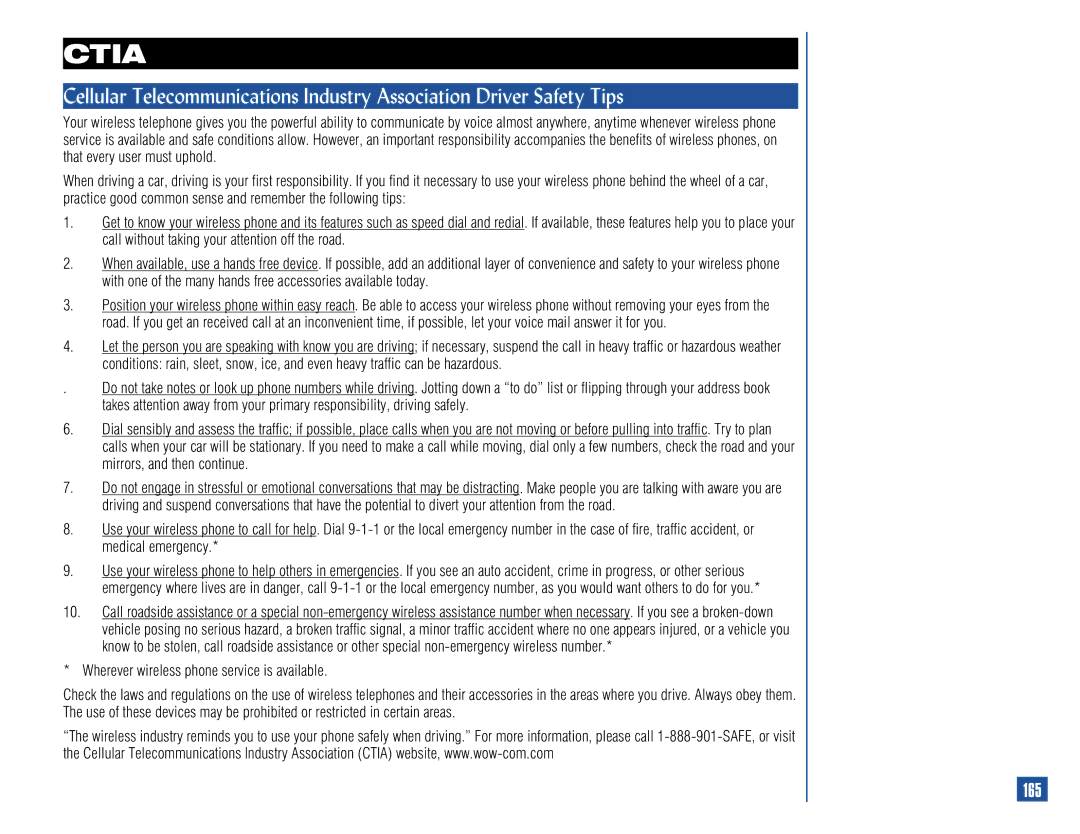 NEC 515 owner manual 165, Wherever wireless phone service is available 