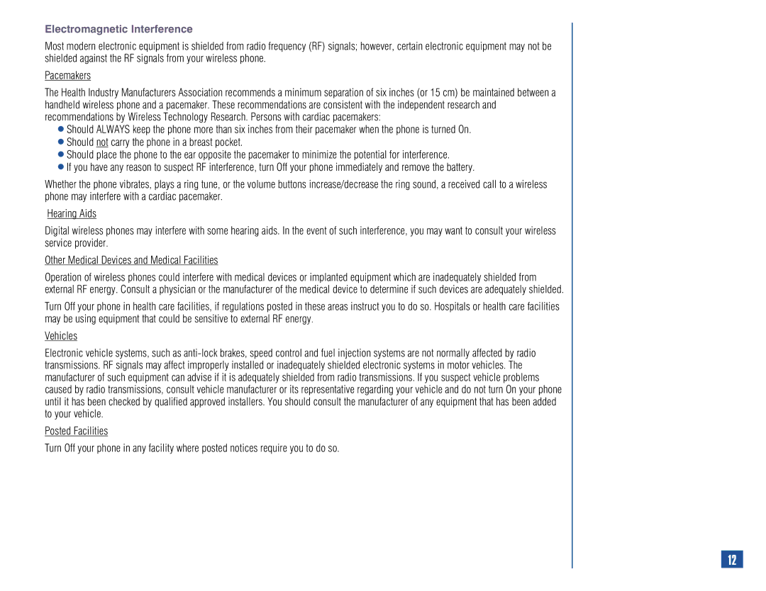 NEC 515 owner manual Electromagnetic Interference 