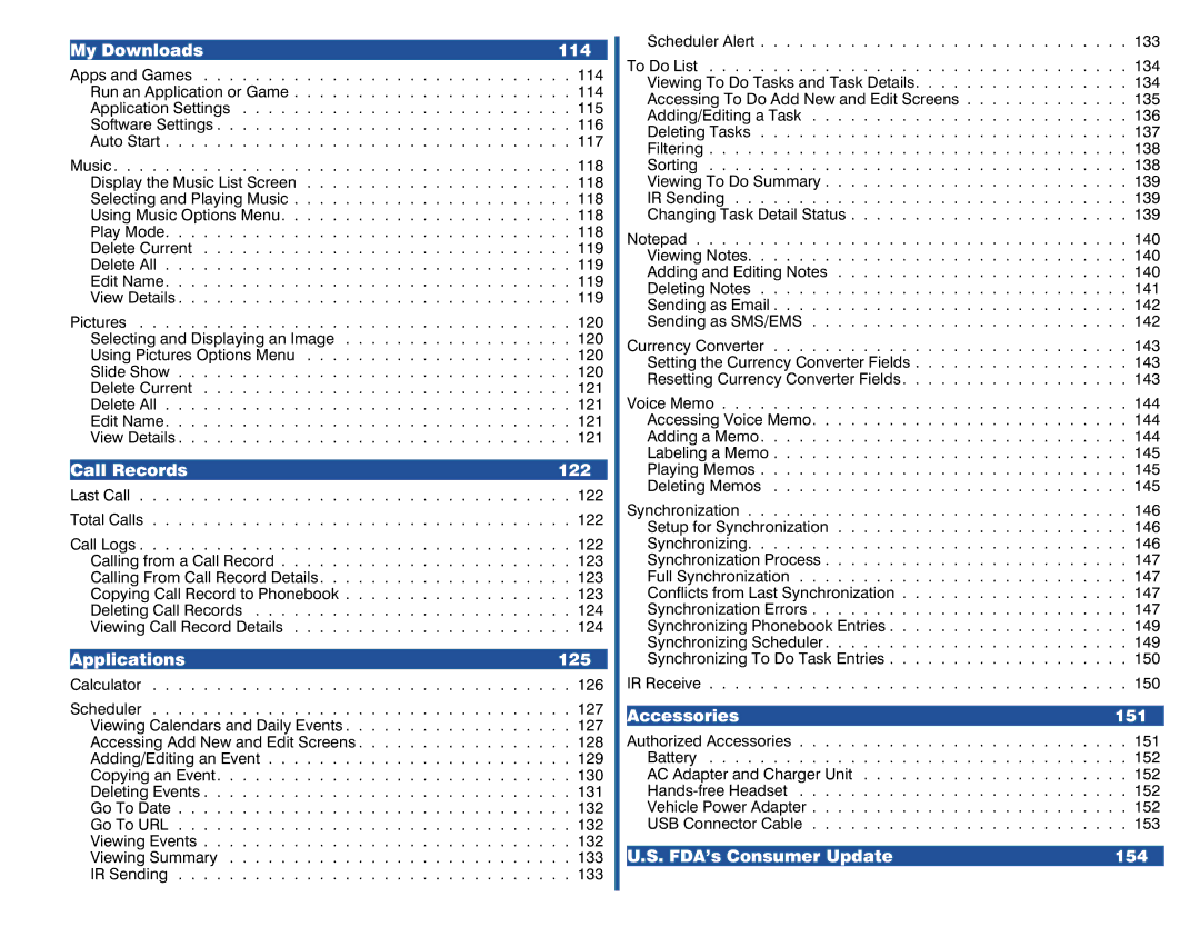 NEC 515 owner manual Applications 125 