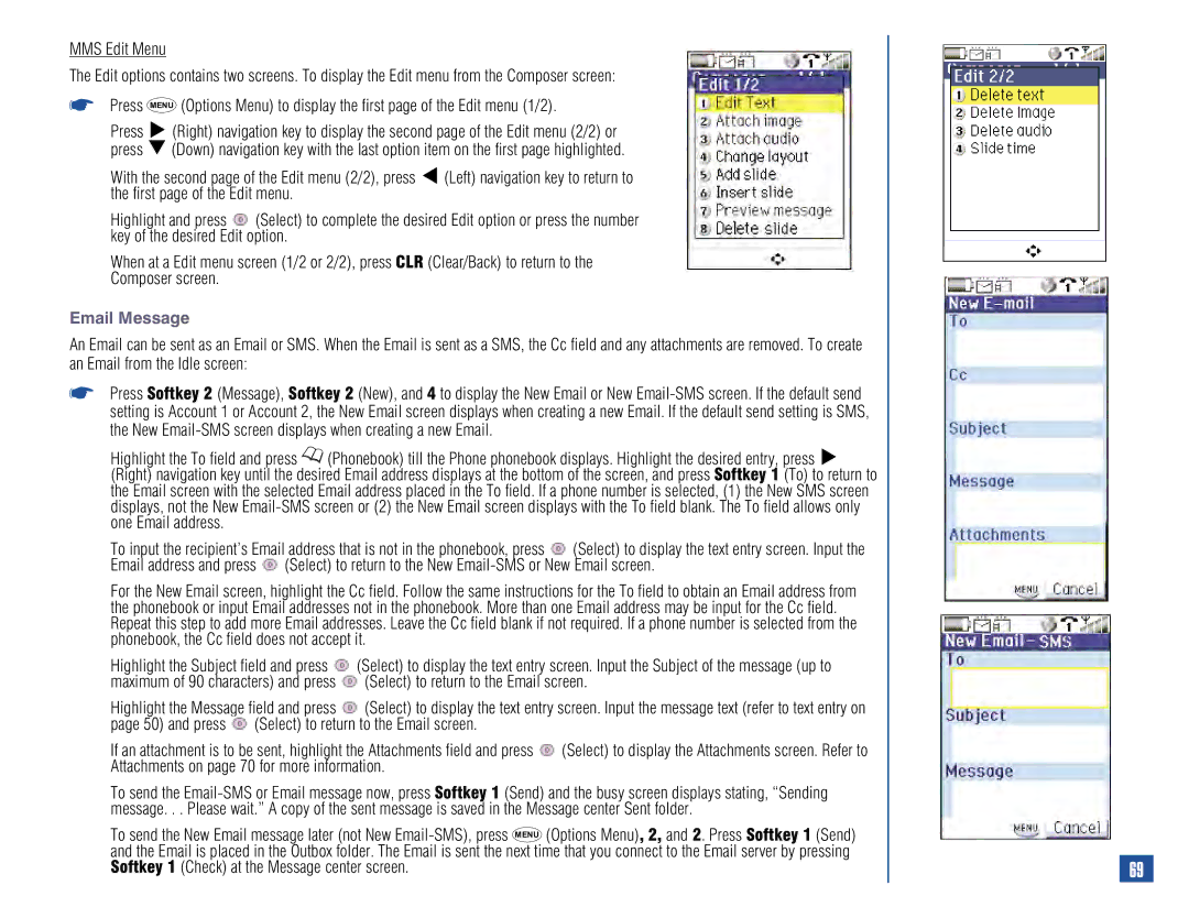 NEC 515 owner manual Email Message 