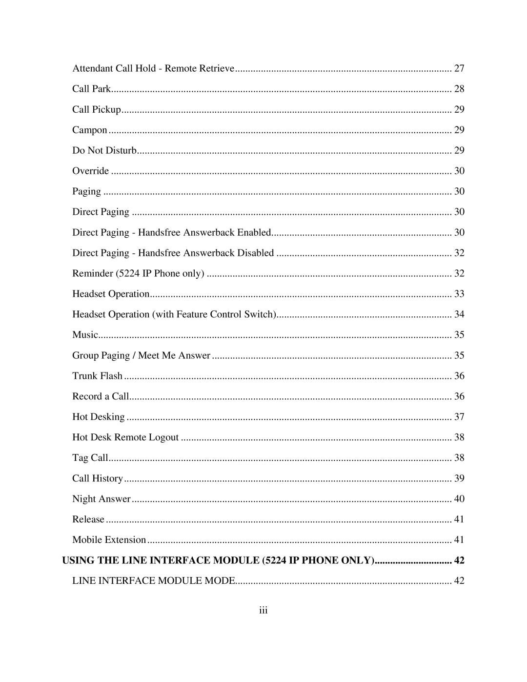 NEC manual Using the Line Interface Module 5224 IP Phone only 