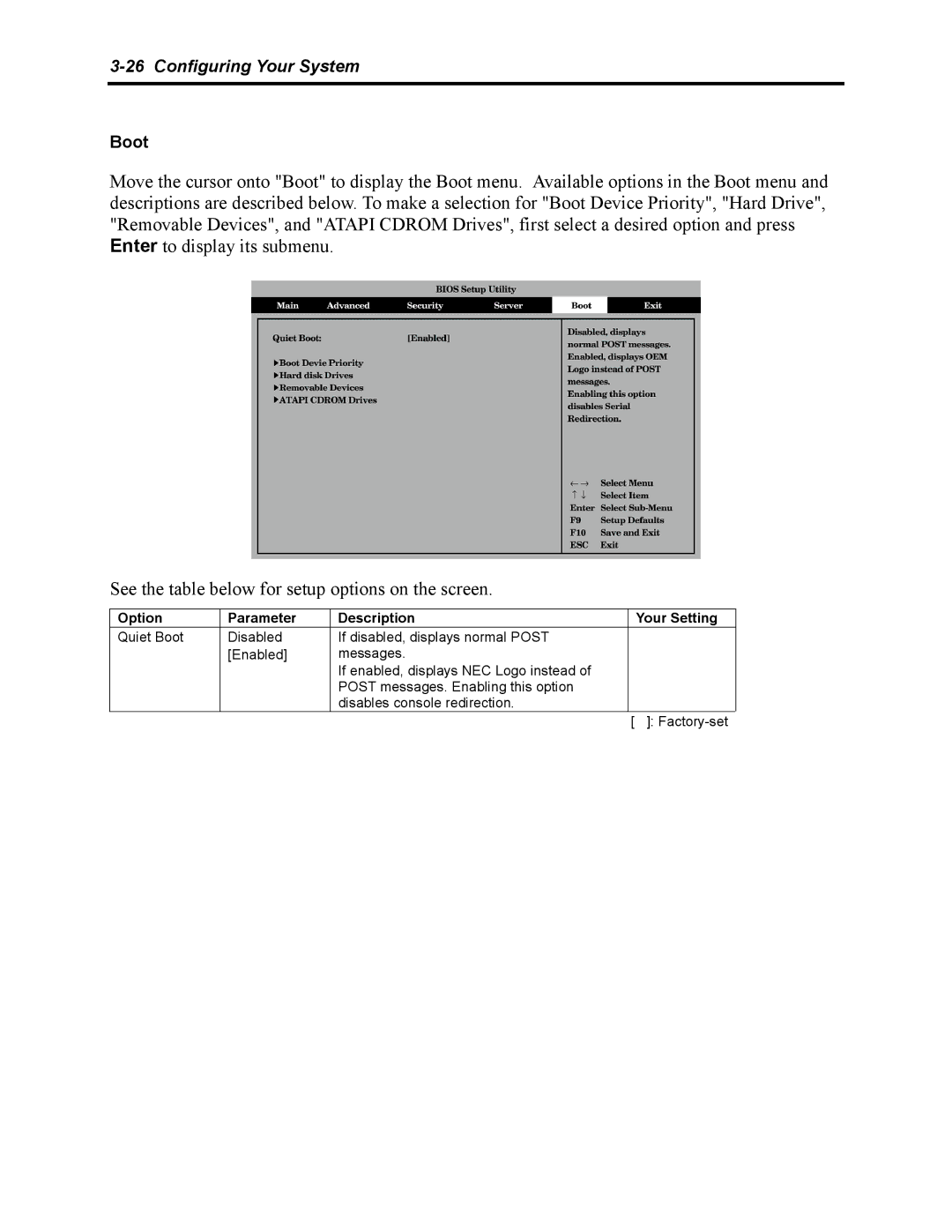 NEC 5800 manual Boot 