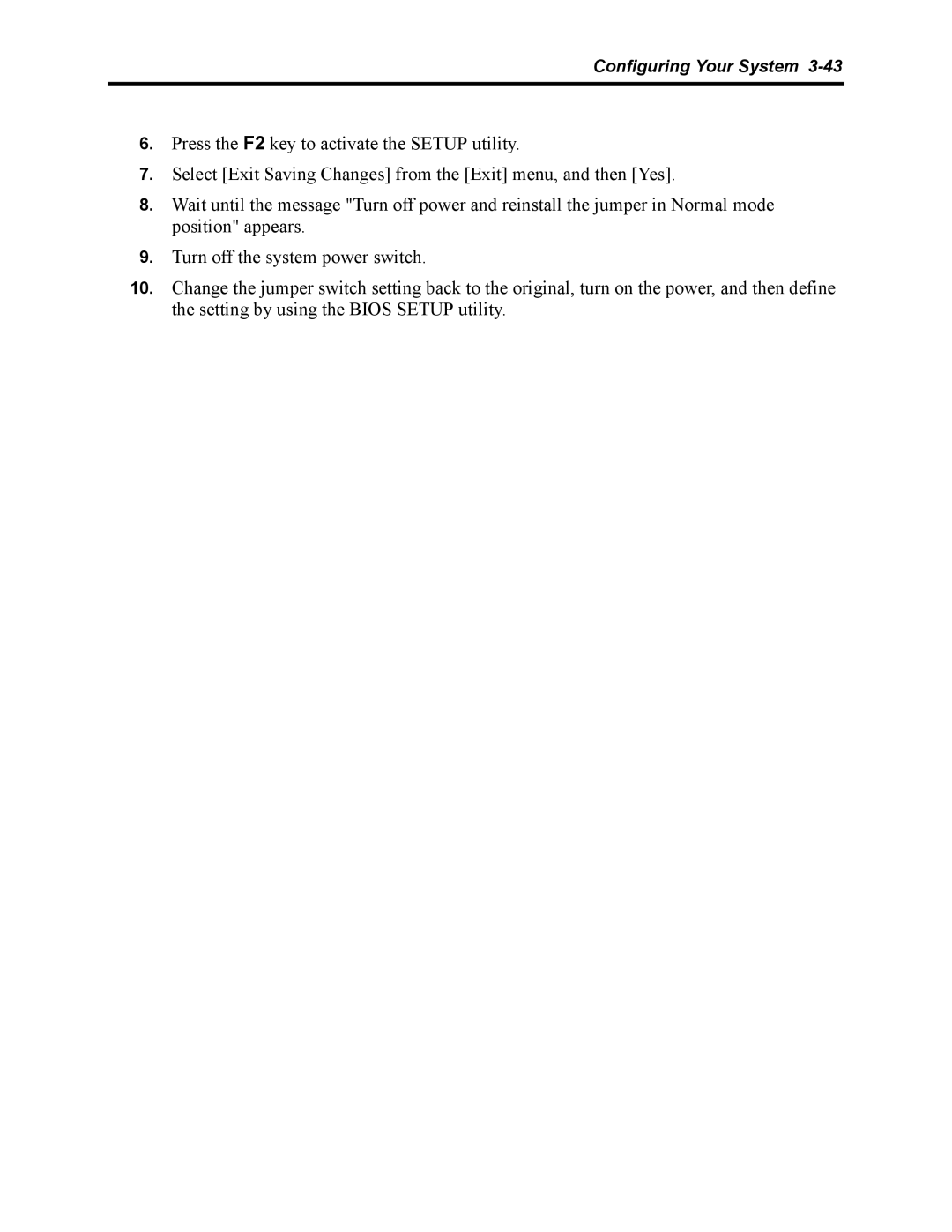 NEC 5800 manual Configuring Your System 