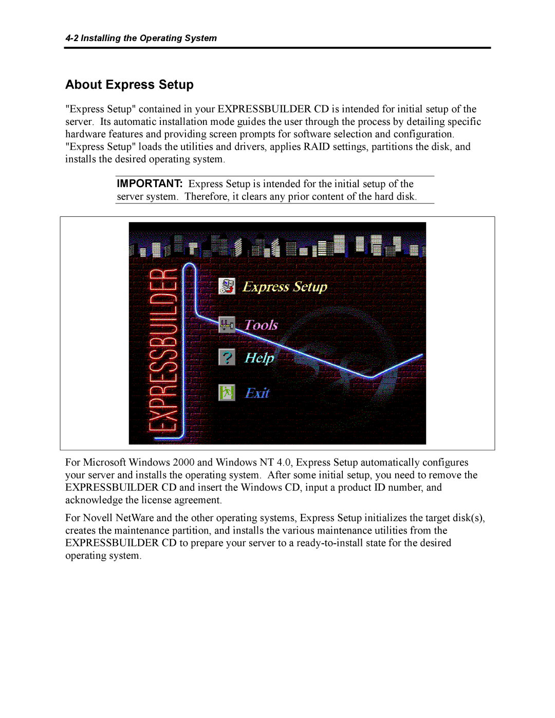 NEC 5800 manual About Express Setup 