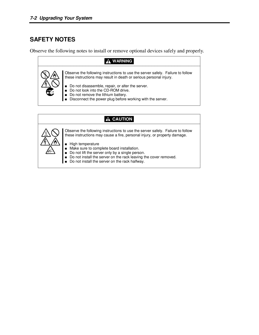 NEC 5800 manual Safety Notes 