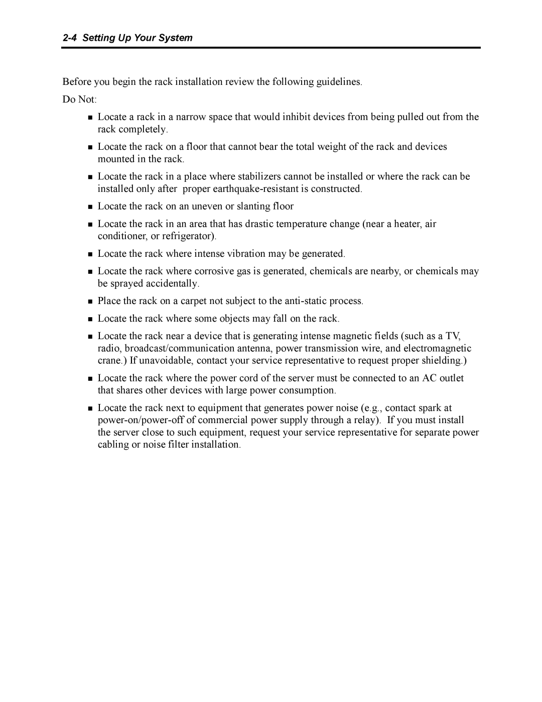 NEC 5800 manual Setting Up Your System 