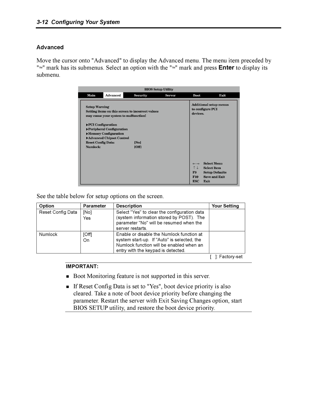 NEC 5800 manual Advanced 