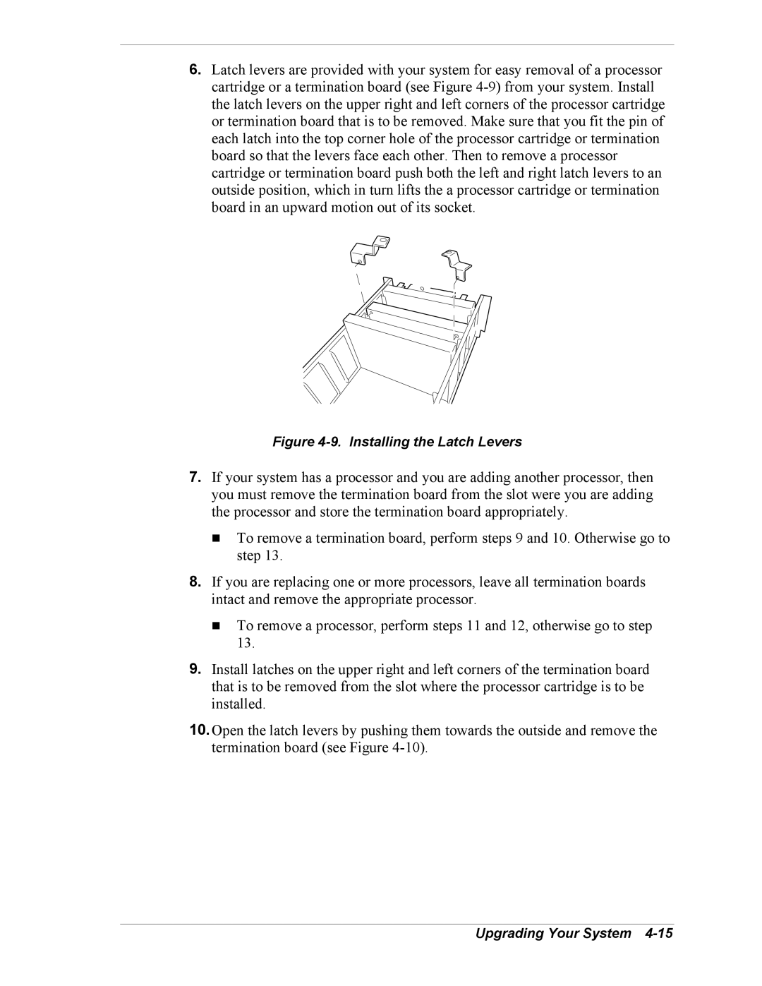 NEC 5800/180Ra-7 manual Installing the Latch Levers 