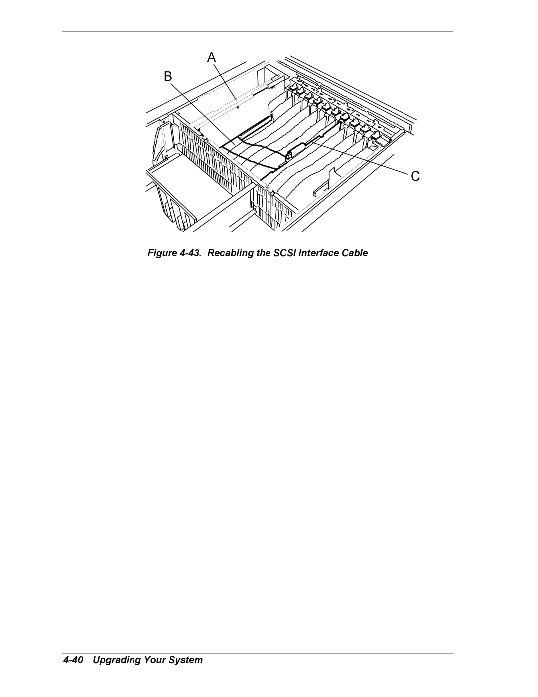 NEC 5800/180Ra-7 manual Recabling the Scsi Interface Cable Upgrading Your System 