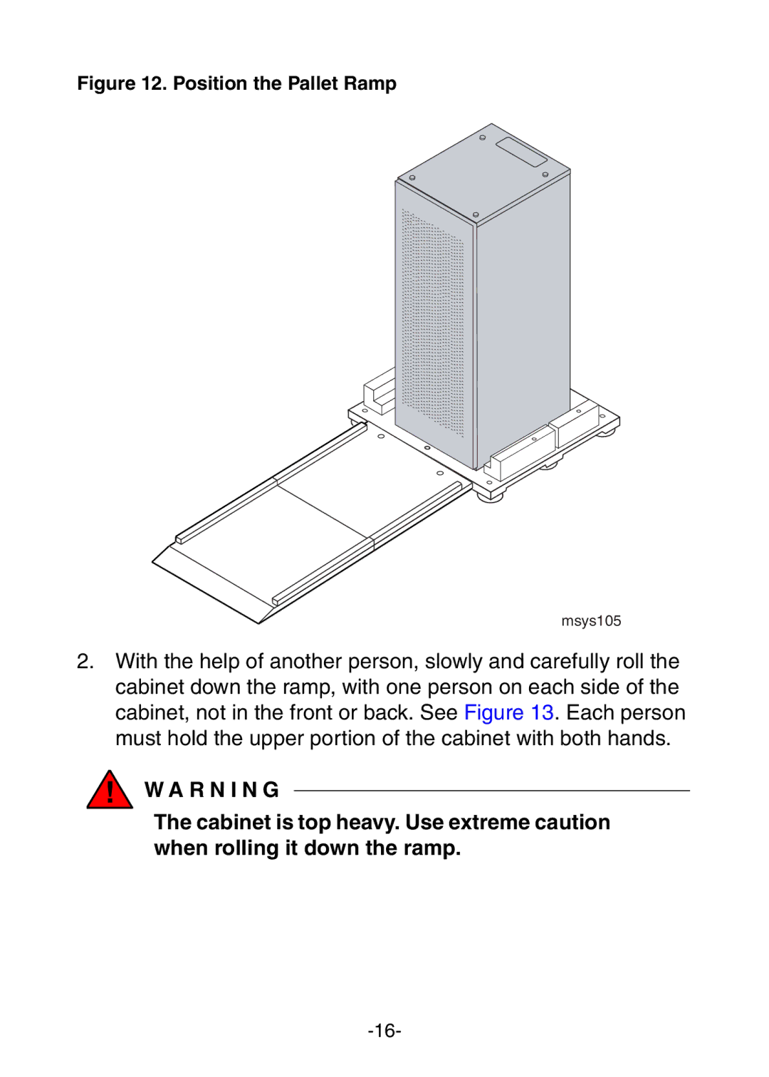 NEC 5800/320Fd manual Position the Pallet Ramp 