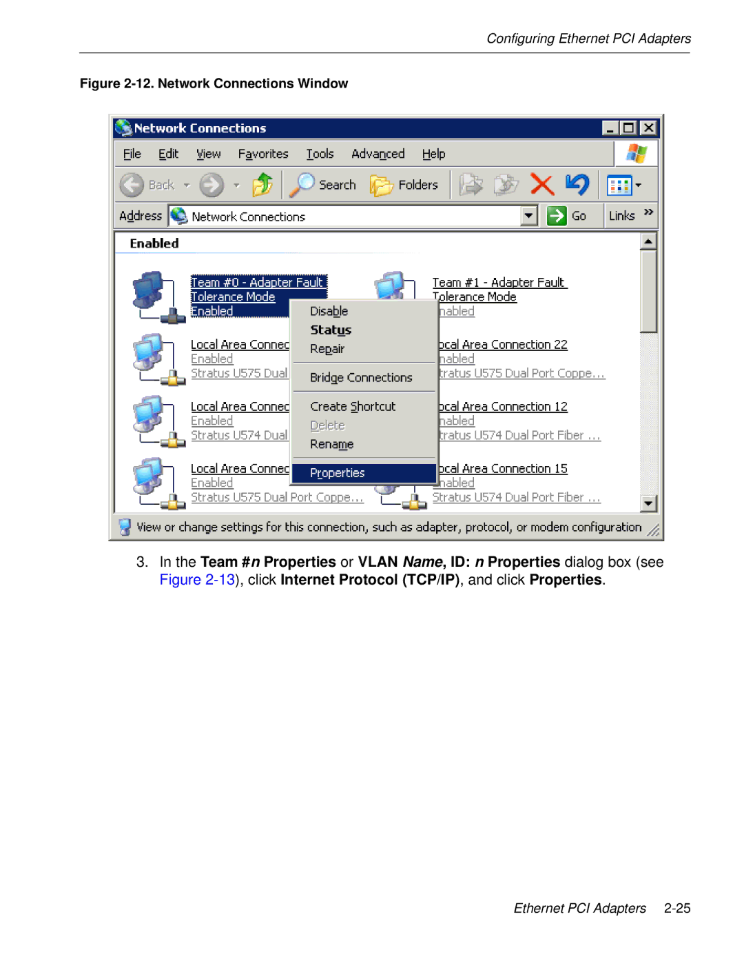 NEC 5800/320MA manual Network Connections Window 