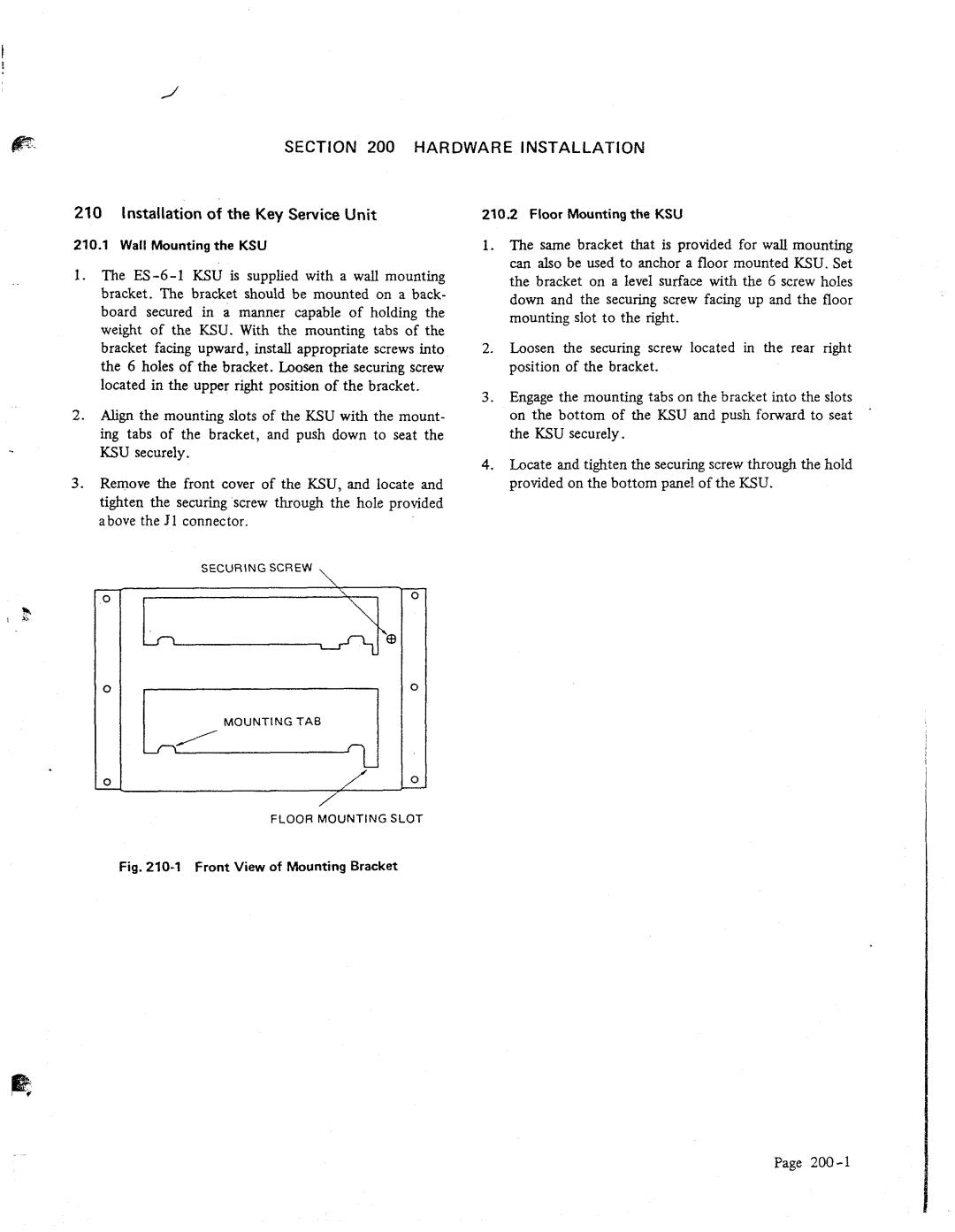 NEC 616 manual 210, Unit 