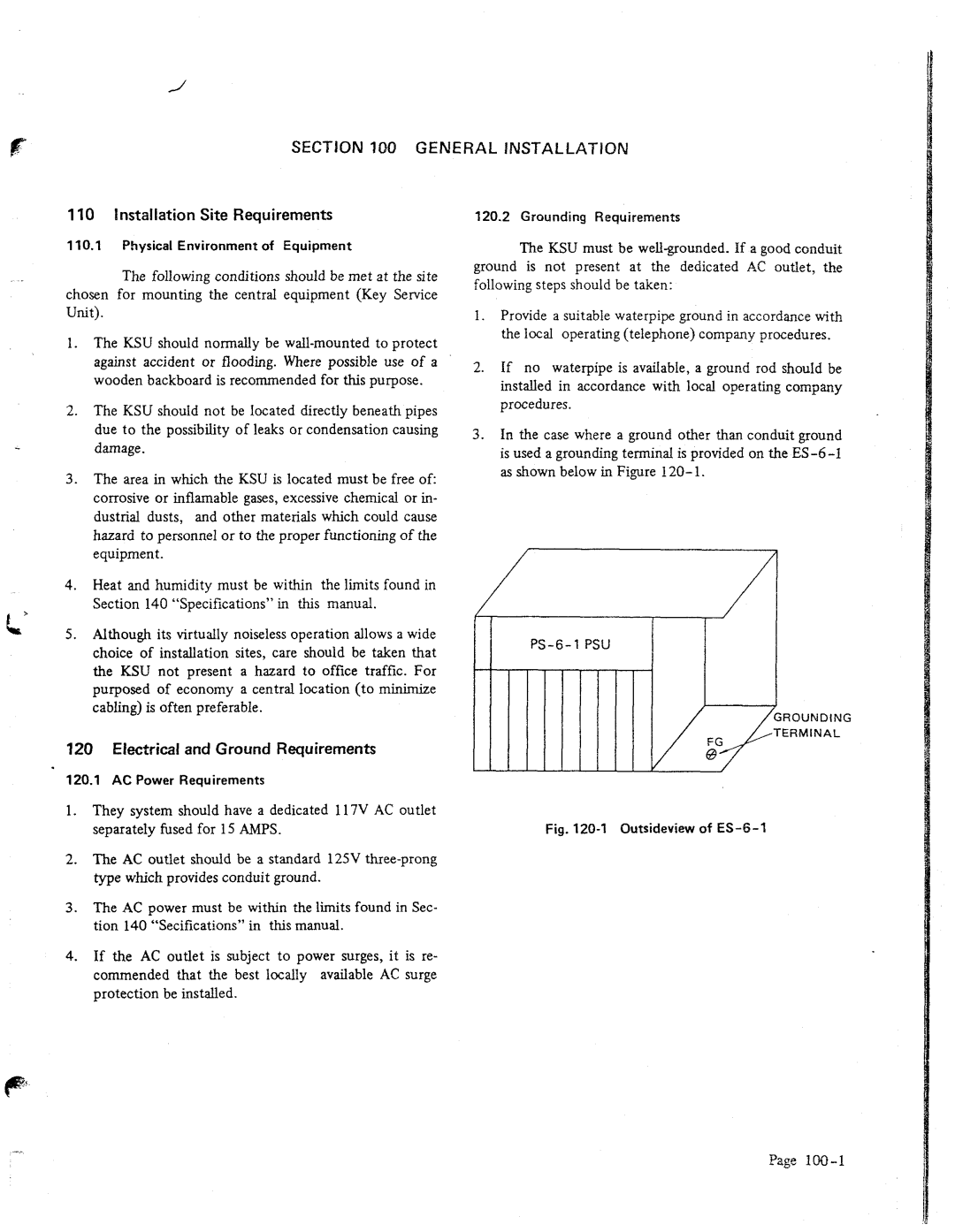 NEC 616 manual Installation Site Requirements, # T, Electrical and Ground Requirements 