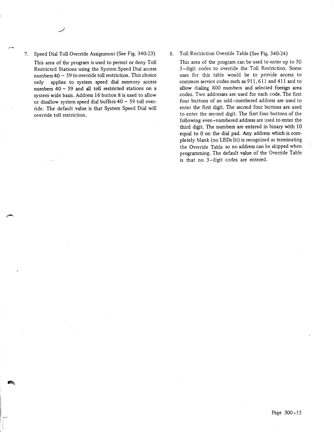 NEC 616 manual Speed Dial Toil Override Assignment See 340-23 Toll 