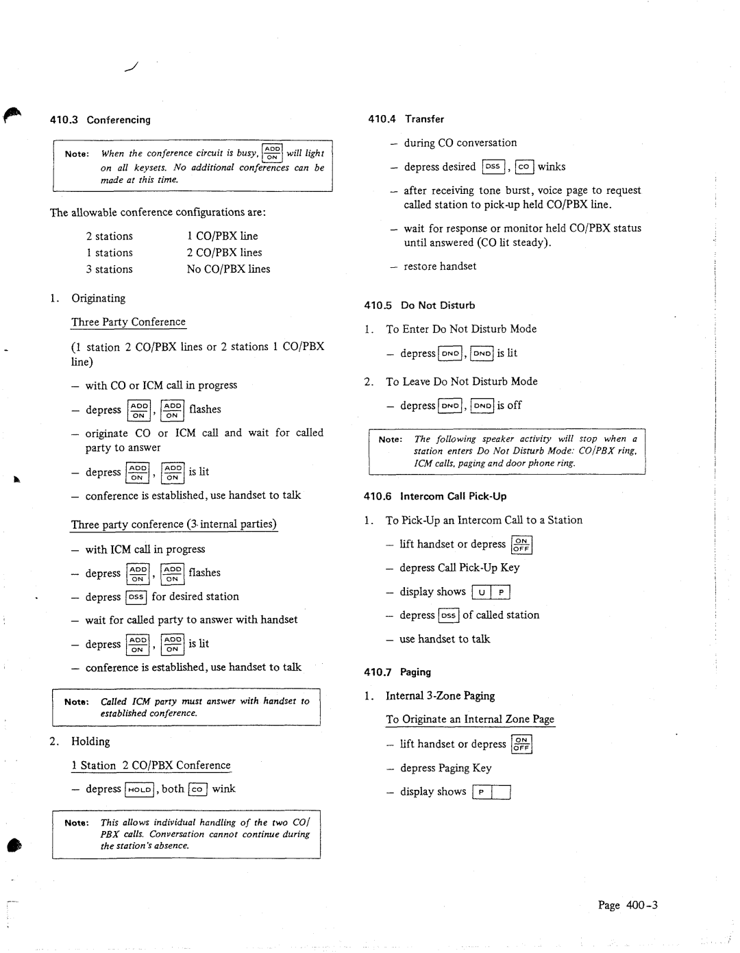 NEC 616 manual Co/Psx 