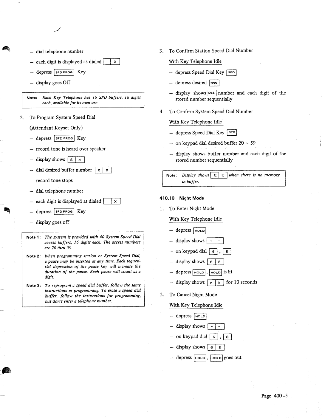 NEC 616 manual Display Shows For 