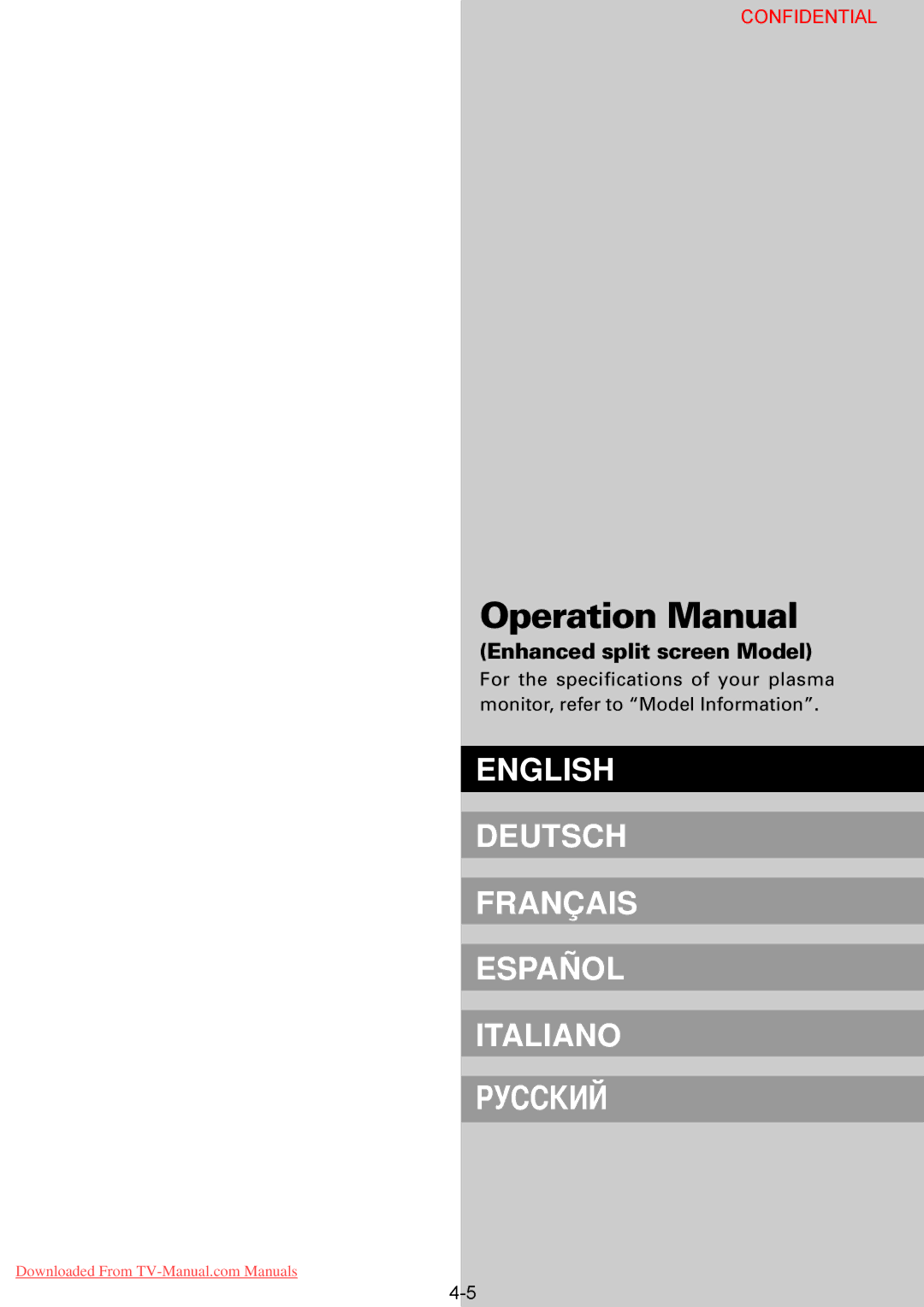 NEC 61XM3 user manual English Deutsch Français Español Italiano 