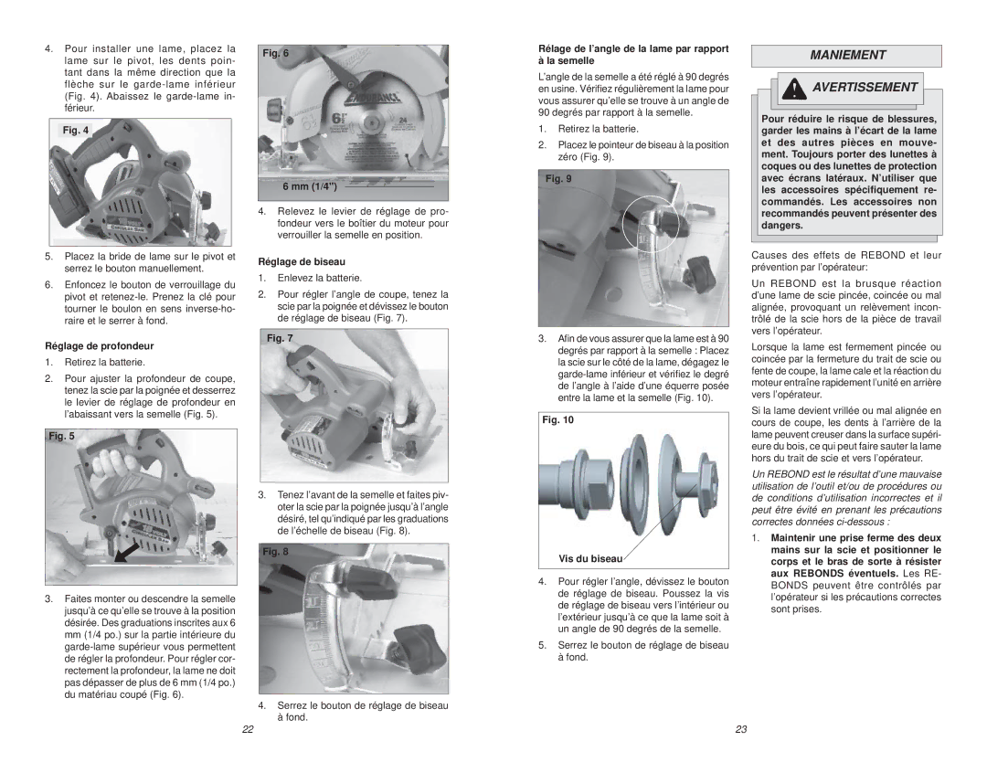 NEC 6310-20 manual Maniement Avertissement 