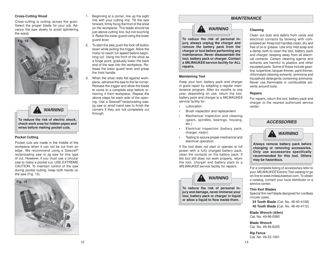 NEC 6310-20 manual Maintenance, Accessories 