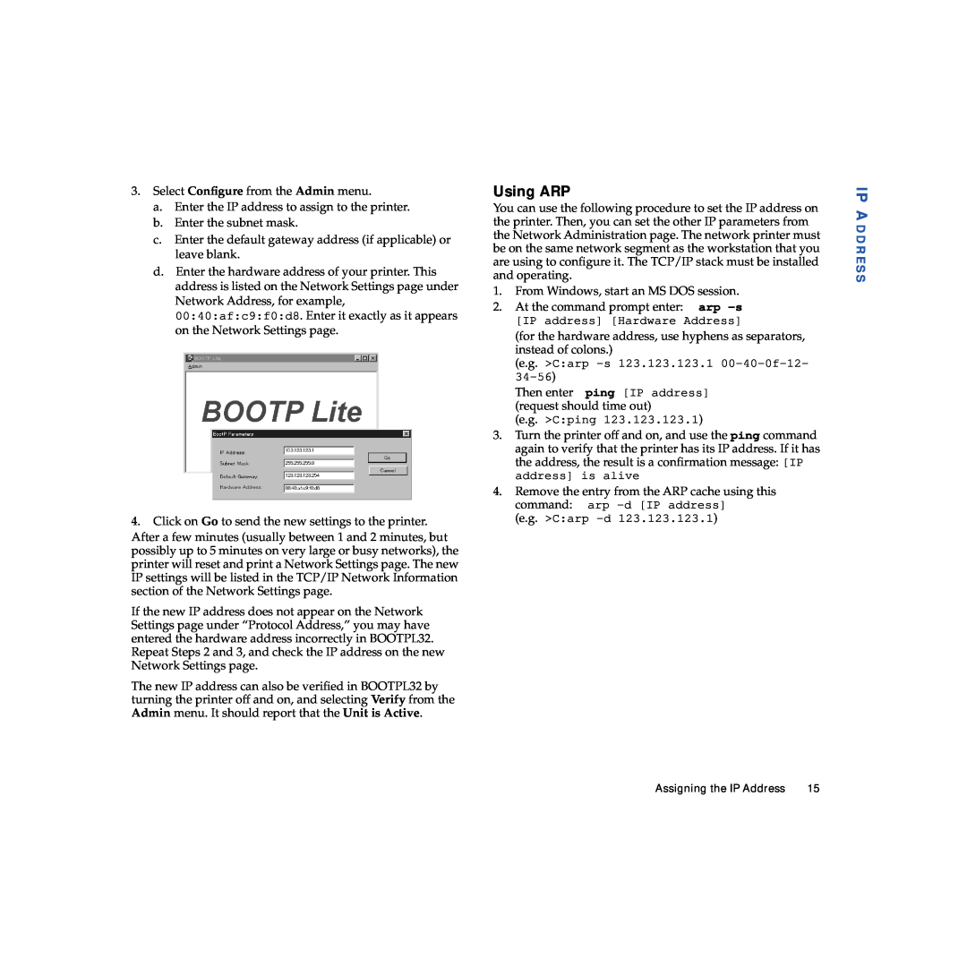 NEC 703-A0368-001 manual Using ARP, Ip Address 