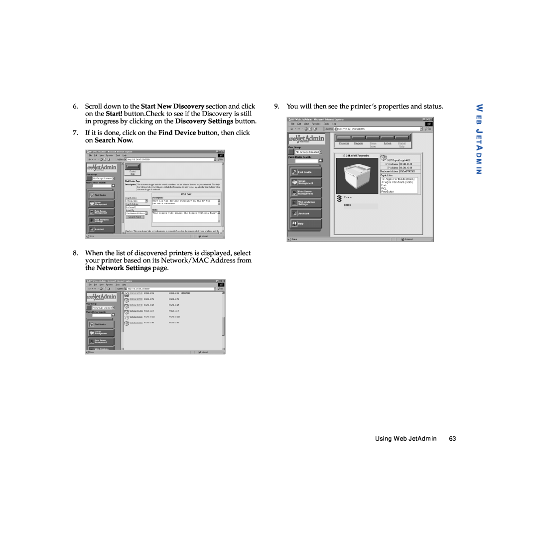 NEC 703-A0368-001 manual Web Jetadmin, Using Web JetAdmin 