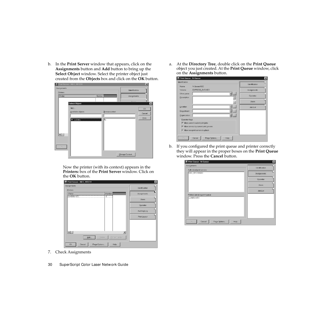 NEC 703-A0368-001 manual SuperScript Color Laser Network Guide 