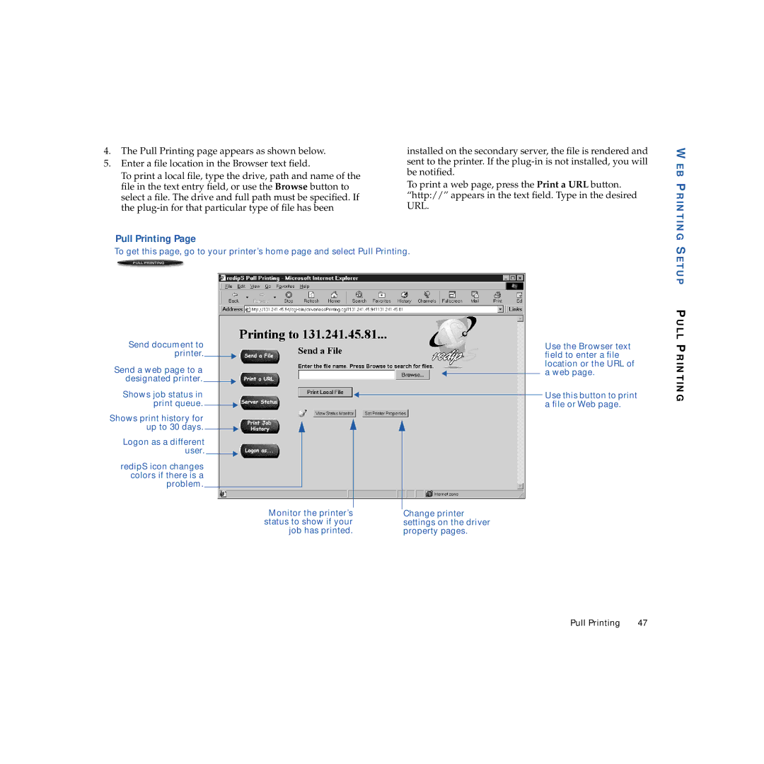 NEC 703-A0368-001 manual Pull Printing, Setup Pull 