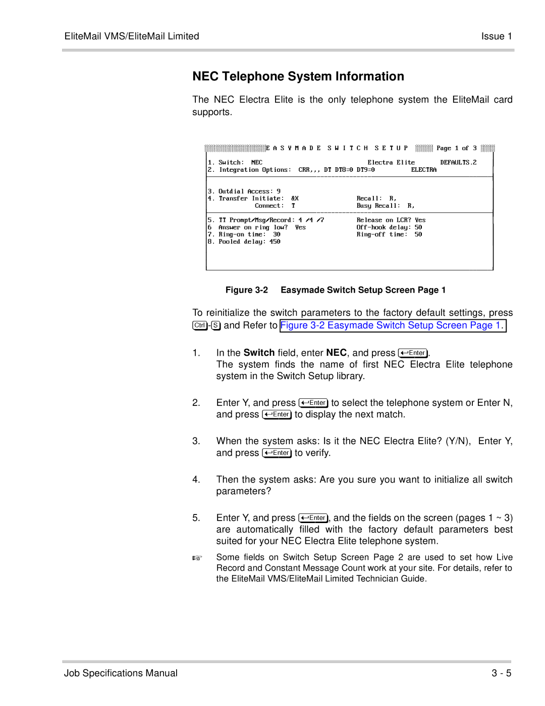 NEC 750176-1 manual NEC Telephone System Information, Press To display the next match 