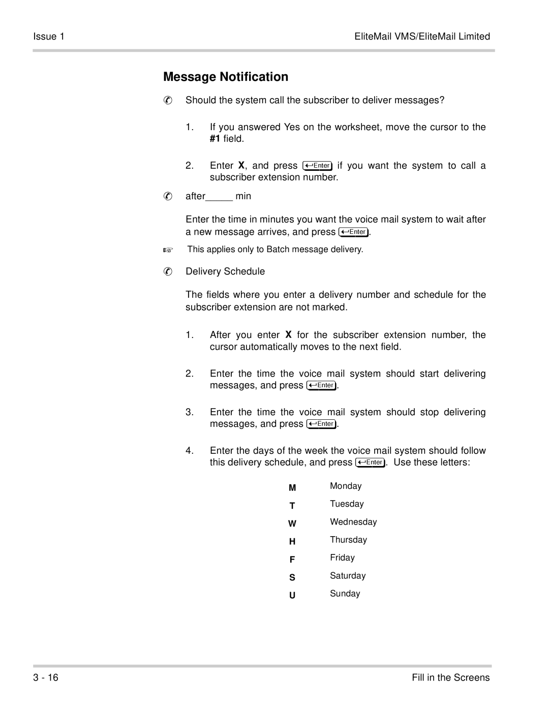 NEC 750176-1 manual Issue EliteMail VMS/EliteMail Limited, After min 