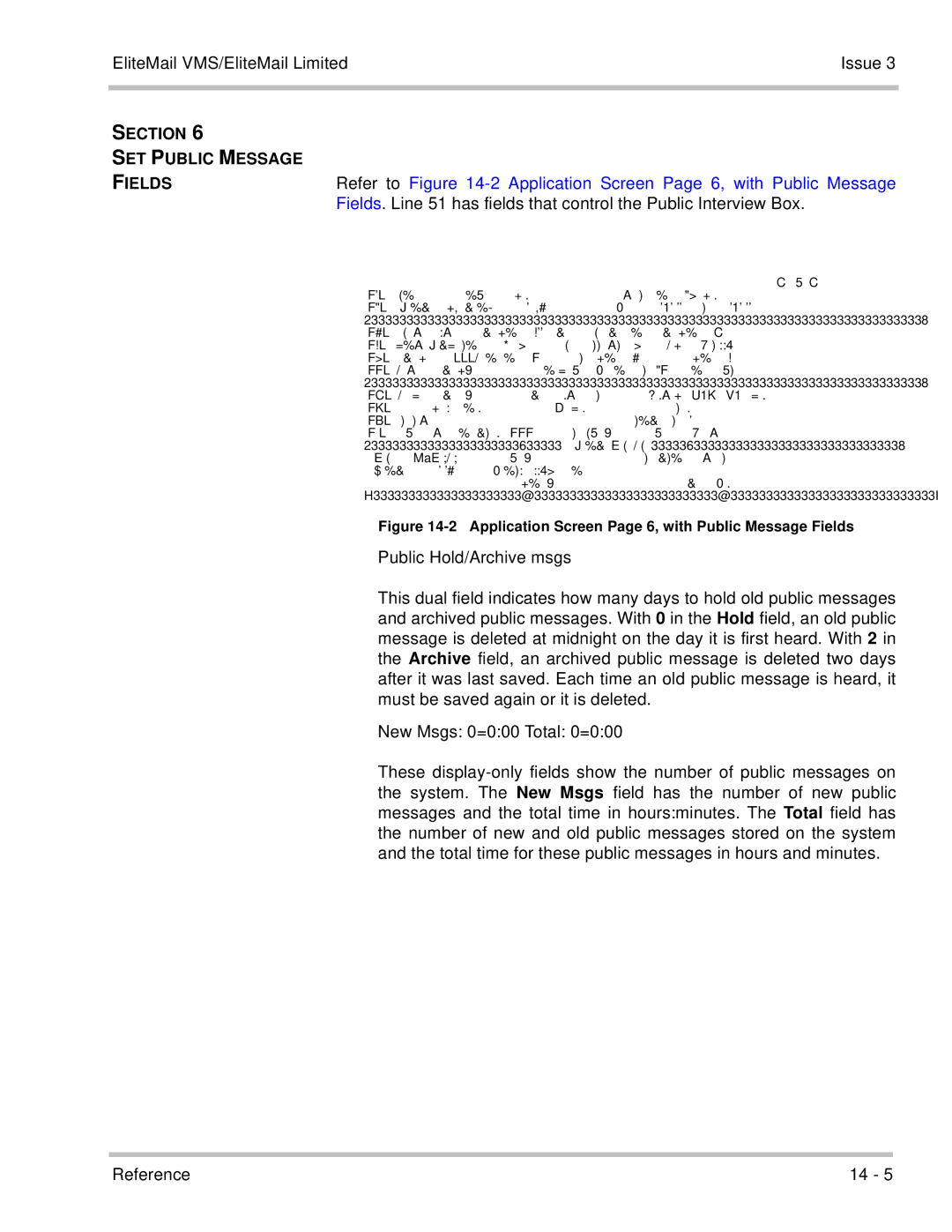 NEC 750370 manual SET Public Message Fields, Refer to -2 Application Screen Page 6, with Public Message 