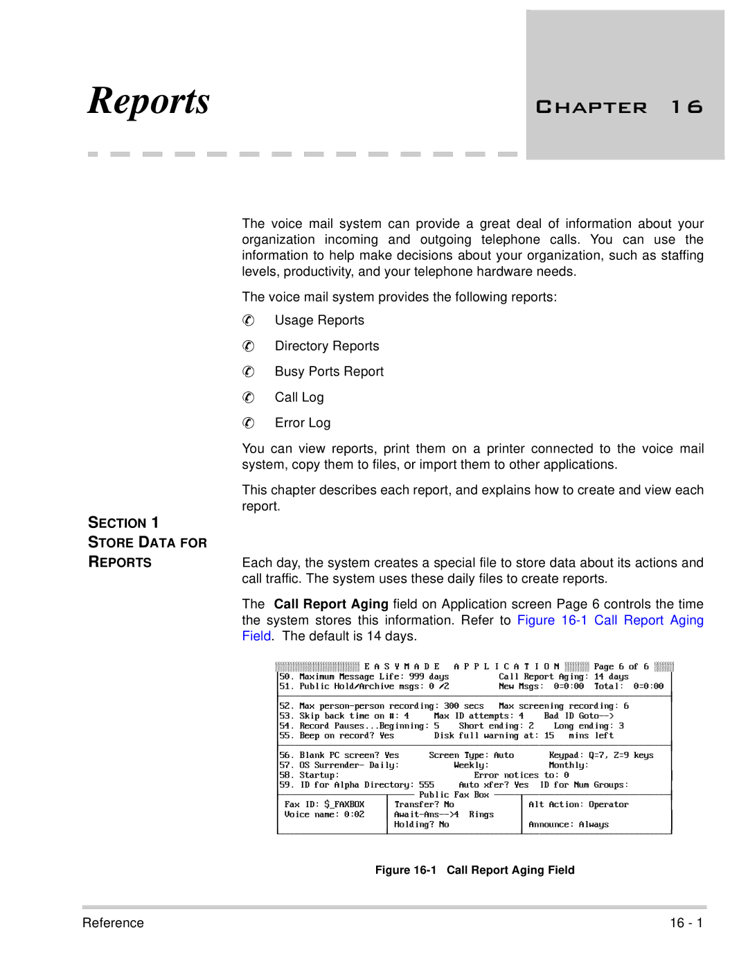 NEC 750370 manual Section Store Data for Reports, Error Log 