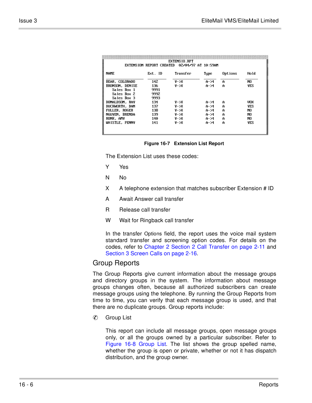 NEC 750370 manual ?7G, Group Reports 