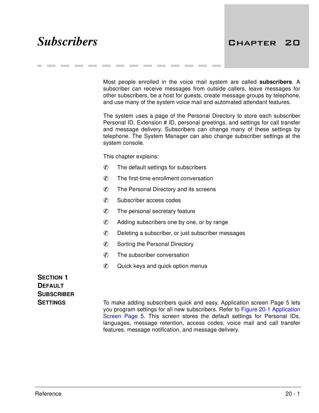 NEC 750370 manual Section Default Subscriber Settings, Features, message notification, and message delivery 