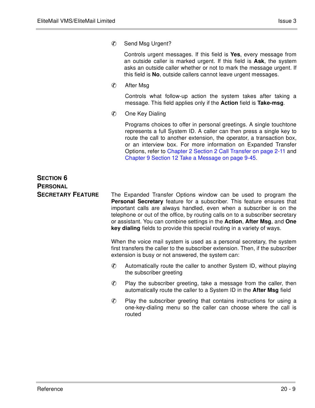 NEC 750370 manual Section Personal 