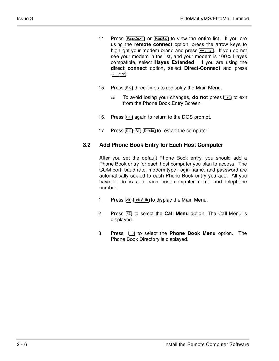 NEC 750370 manual Add Phone Book Entry for Each Host Computer 