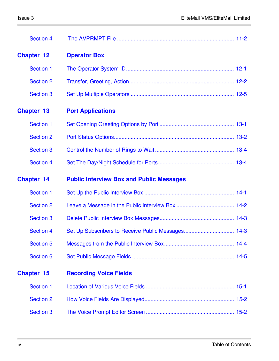 NEC 750370 manual Chapter Operator Box 