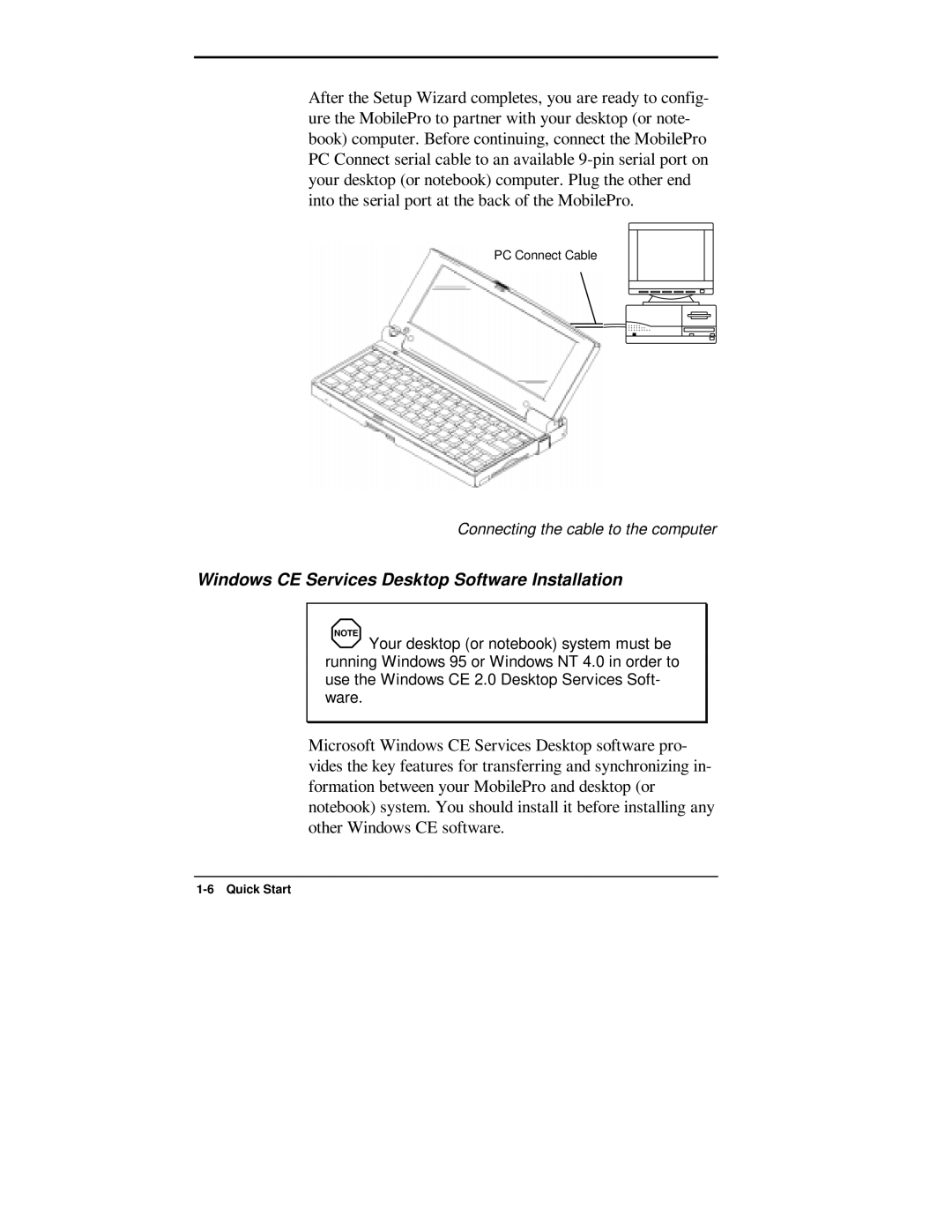 NEC 750C manual Windows CE Services Desktop Software Installation 