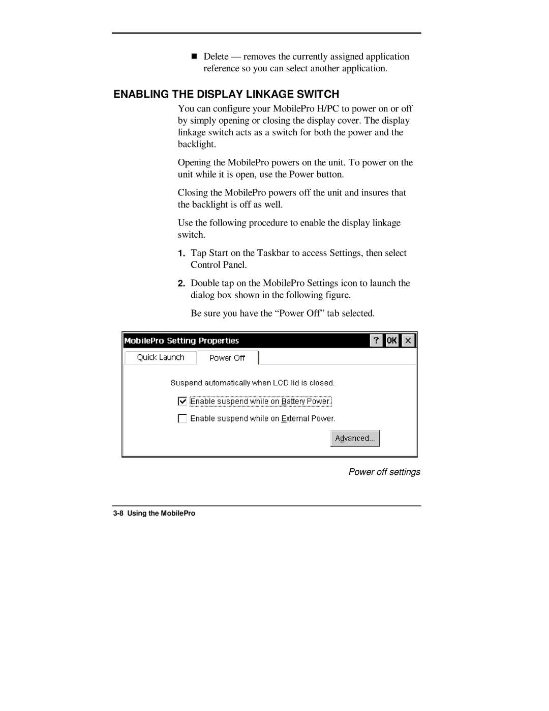 NEC 750C manual Enabling the Display Linkage Switch 