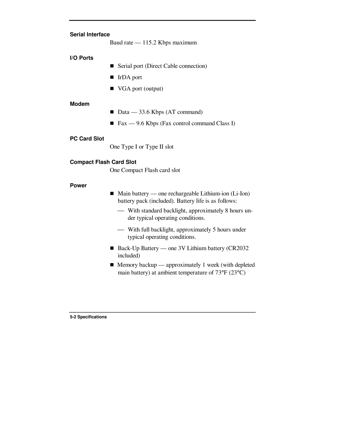 NEC 750C manual Baud rate 115.2 Kbps maximum 