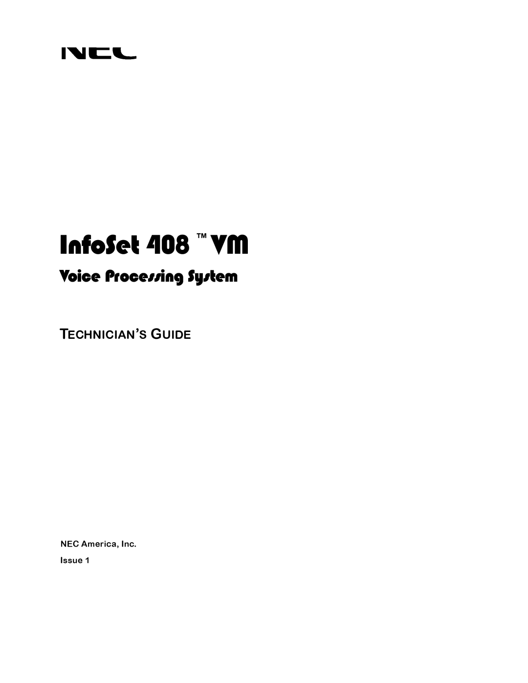 NEC 760417 manual 