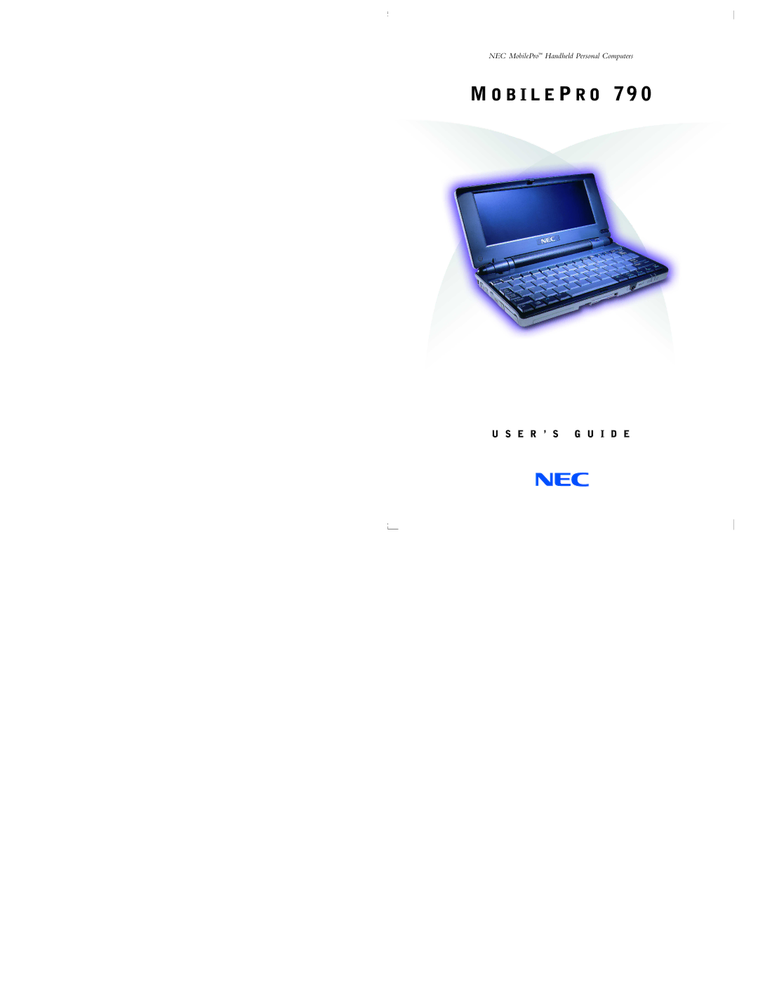 NEC 790 manual B I L E P R O 7 9 