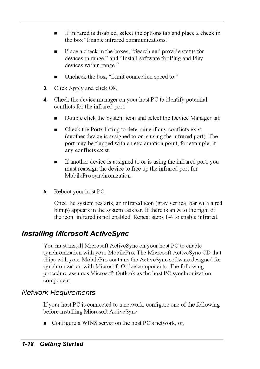 NEC 790 manual Installing Microsoft ActiveSync 