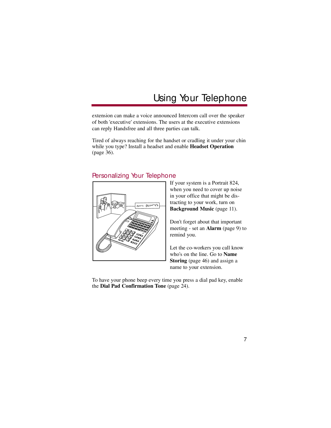 NEC 308, 824 manual Personalizing Your Telephone 