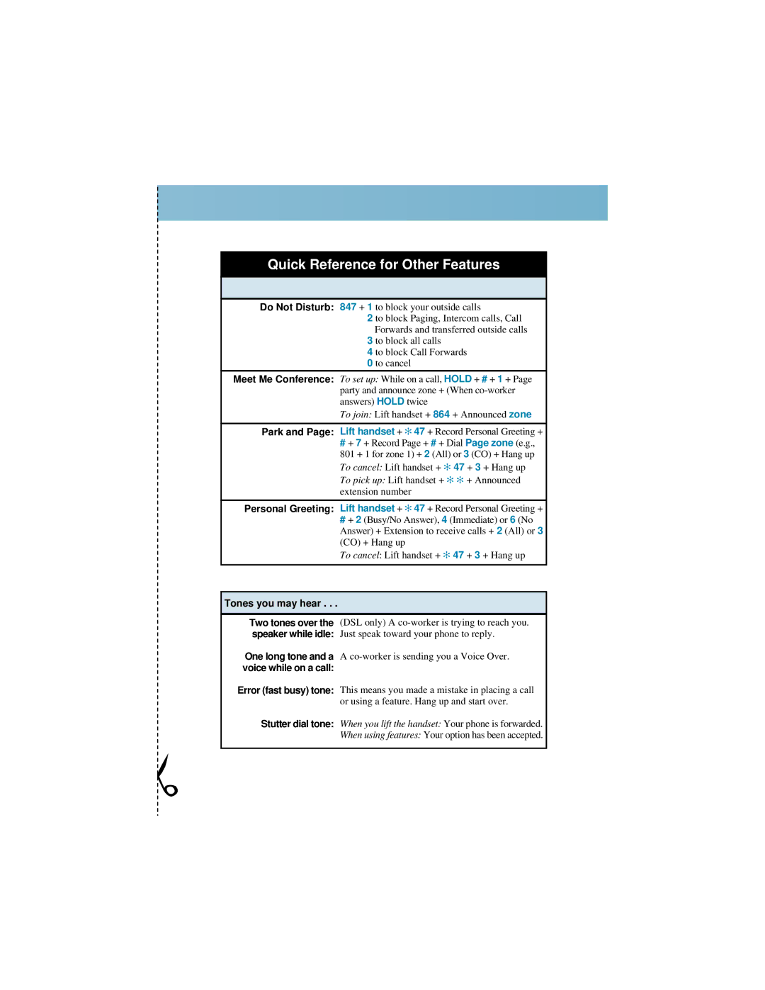 NEC 92600DSL05 manual Quick Reference for Other Features 