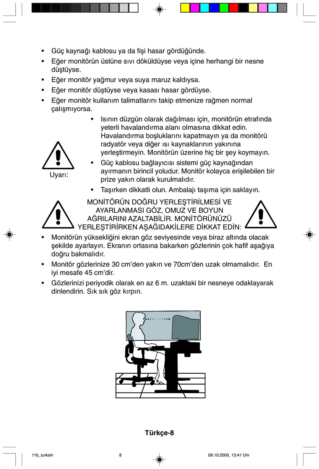 NEC 95F user manual Türkçe-8 