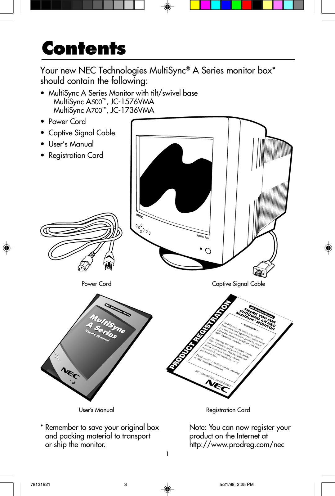 NEC A Series user manual Contents 